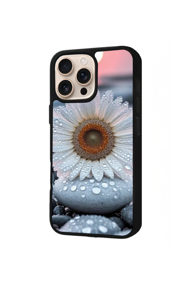 iPhone 16 Pro Uyumlu Cicek Tasarımlı Glossy Premium Kılıf