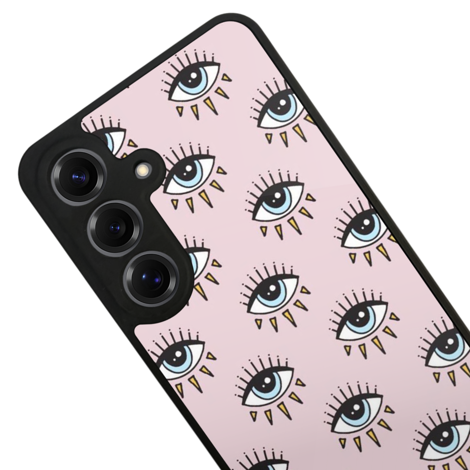 Samsung Galaxy S25 Uyumlu Göz Tasarımlı Glossy Premium Kılıf