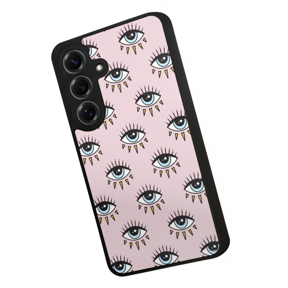 Samsung Galaxy S25 Uyumlu Göz Tasarımlı Glossy Premium Kılıf