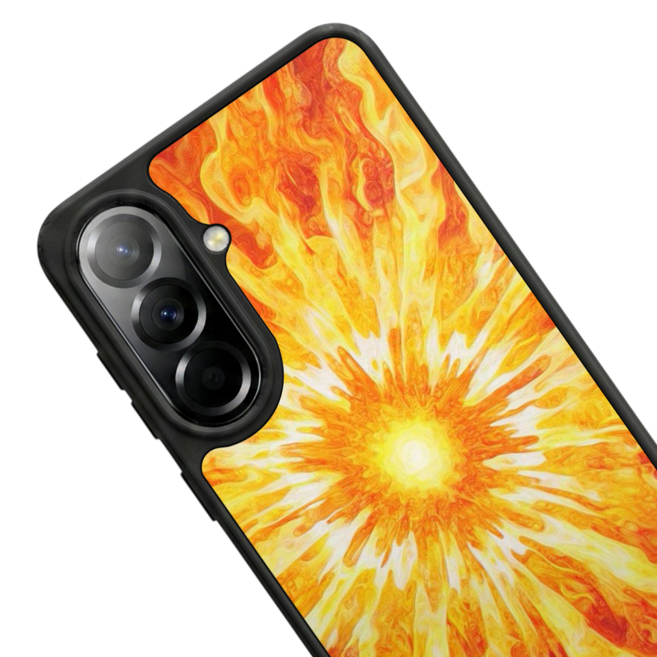 Samsung Galaxy A37 Uyumlu Güneş Tasarımlı Glossy Premium Kılıf
