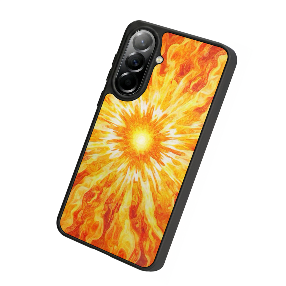 Samsung Galaxy A37 Uyumlu Güneş Tasarımlı Glossy Premium Kılıf
