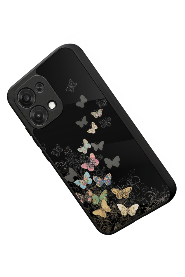 Oppo A6 Pro Uyumlu Kelebek Tasarımlı Glossy Premium Kılıf