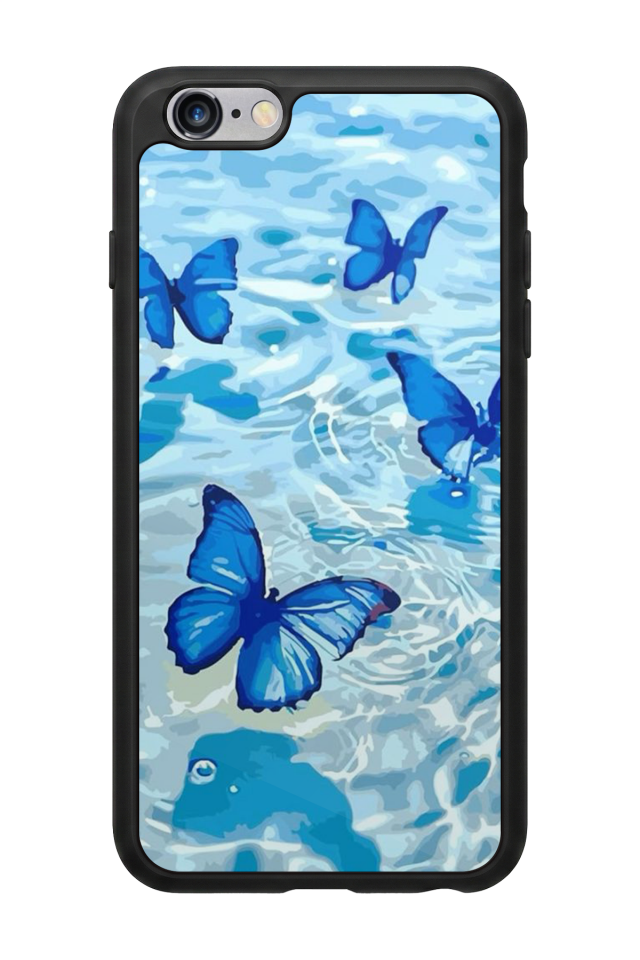 iPhone 6 Plus Uyumlu Kelebek Tasarımlı Glossy Premium Kılıf