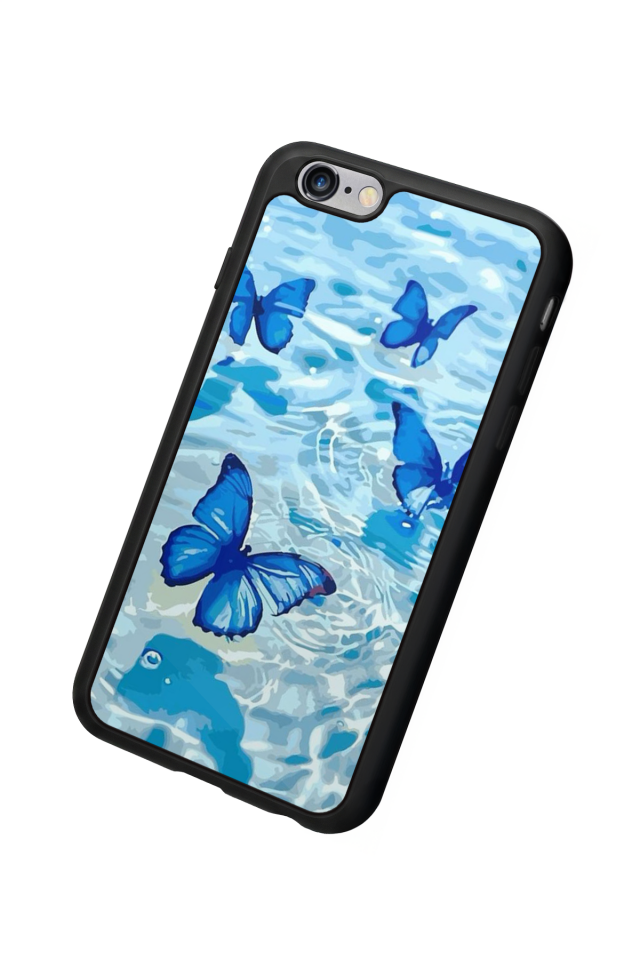 iPhone 6 Plus Uyumlu Kelebek Tasarımlı Glossy Premium Kılıf