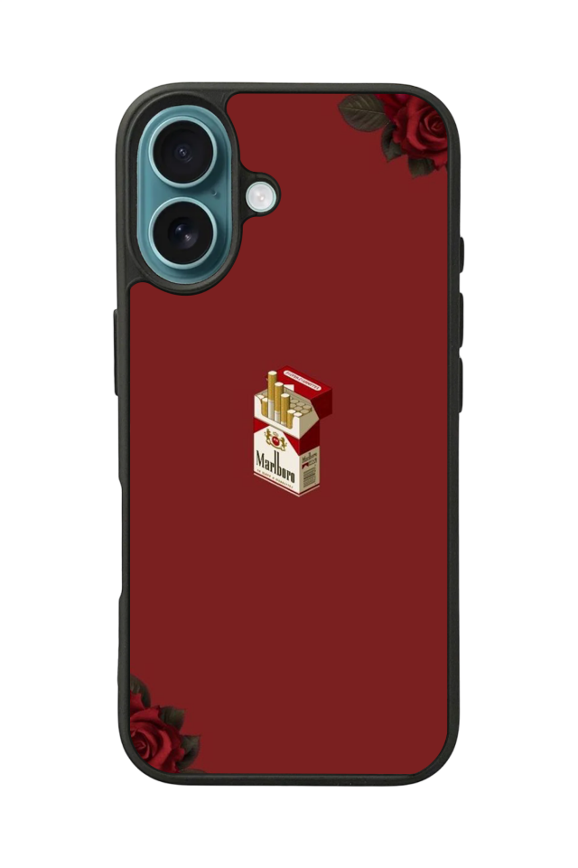 iPhone 16 Uyumlu Kirmizi Tasarımlı Glossy Premium Kılıf