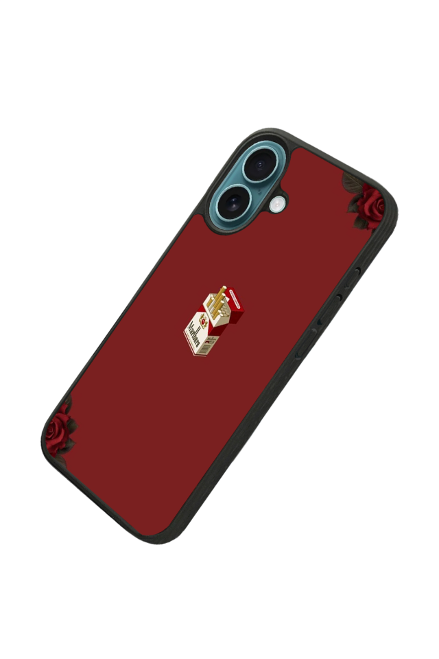 iPhone 16 Uyumlu Kirmizi Tasarımlı Glossy Premium Kılıf