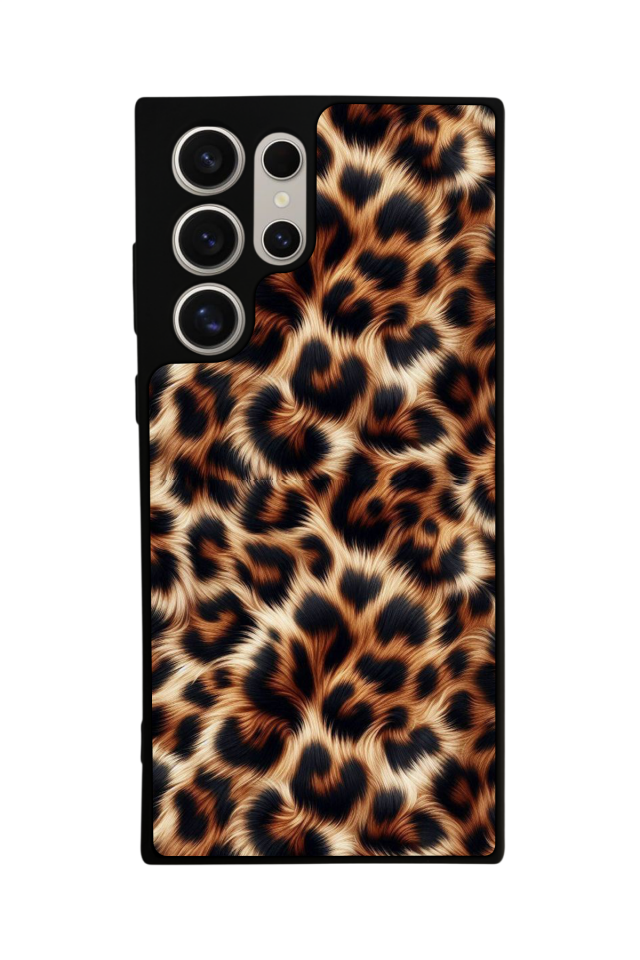 Samsung Galaxy S24 Ultra Uyumlu Leopar Tasarımlı Glossy Premium Kılıf