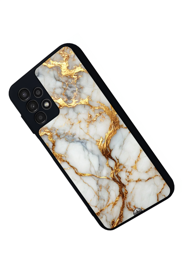 Samsung Galaxy A23 Uyumlu Mermer Marble Tasarımlı Glossy Premium Kılıf