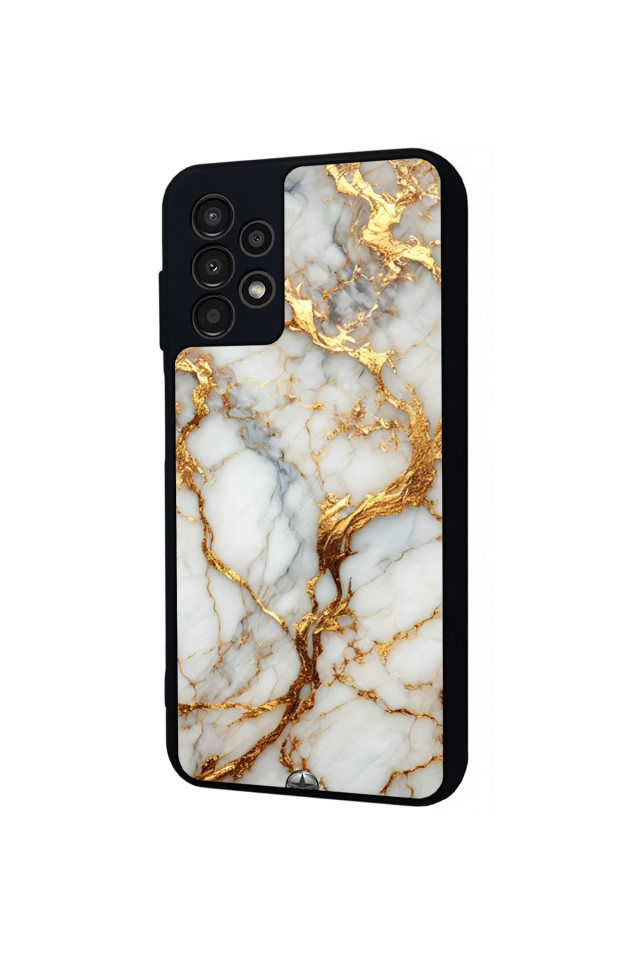 Samsung Galaxy A23 Uyumlu Mermer Marble Tasarımlı Glossy Premium Kılıf
