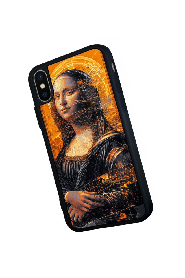 iPhone X/ XS Uyumlu Monalisa Tasarımlı Glossy Premium Kılıf
