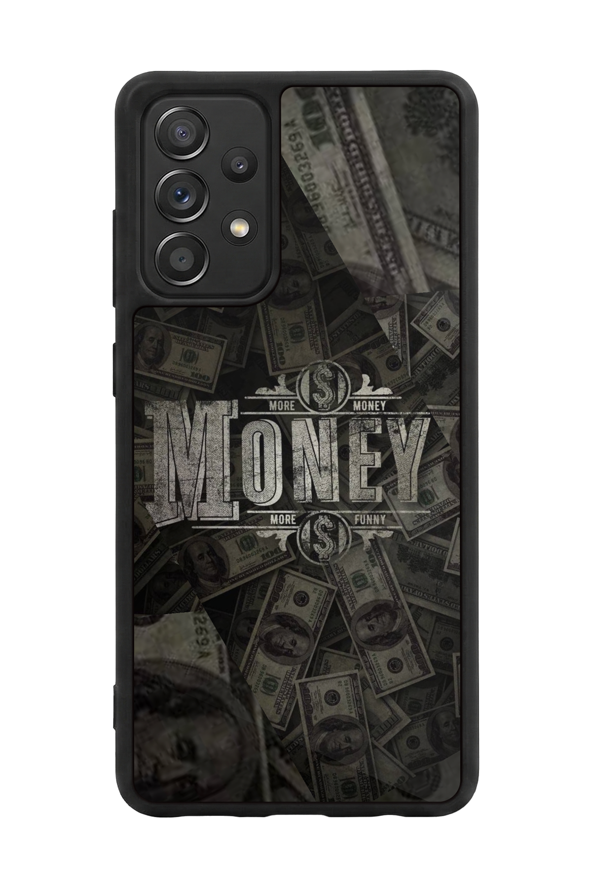 Samsung Galaxy A72 Uyumlu Money Para Tasarımlı Glossy Premium Kılıf