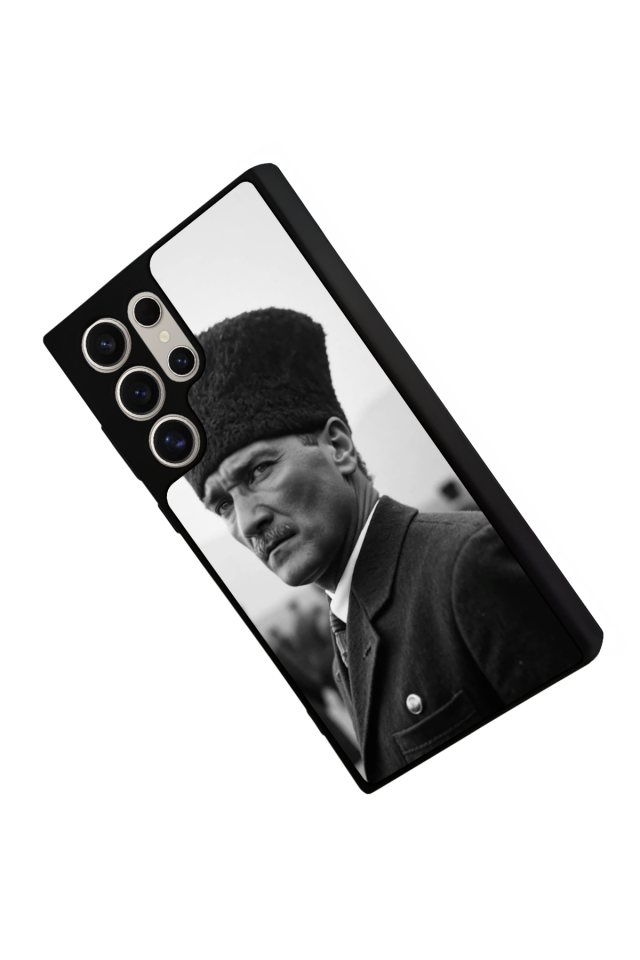 Samsung Galaxy S23 Ultra Uyumlu Mustafa Kemal Ataturk Tasarımlı Glossy Premium Kılıf