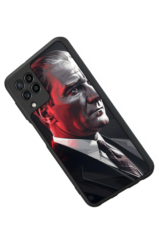 Samsung Galaxy M22 Uyumlu Mustafa Kemal Ataturk Tasarımlı Glossy Premium Kılıf