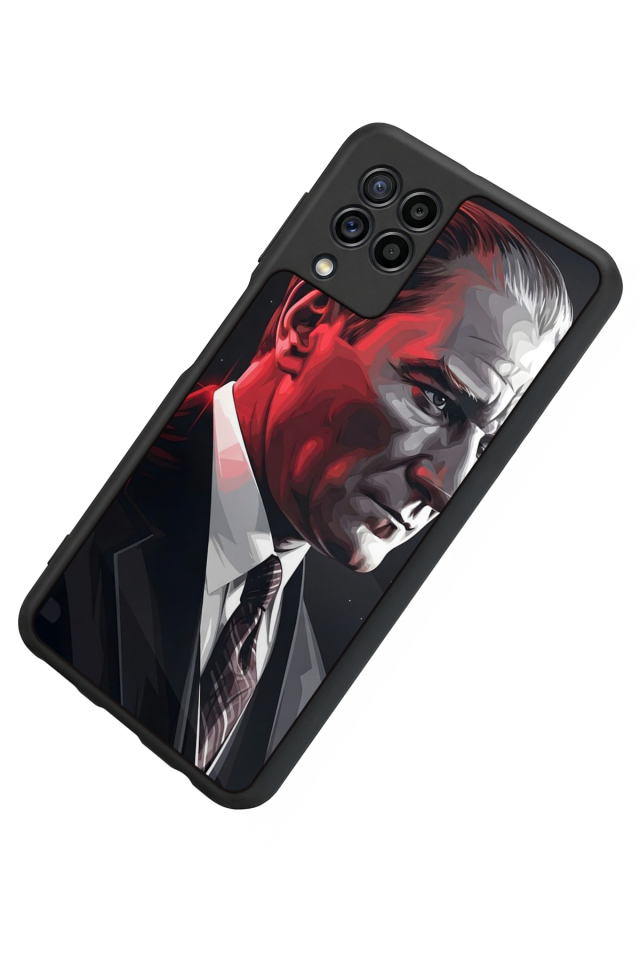 Samsung Galaxy M22 Uyumlu Mustafa Kemal Ataturk Tasarımlı Glossy Premium Kılıf