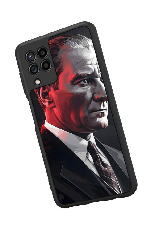 Samsung Galaxy M22 Uyumlu Mustafa Kemal Ataturk Tasarımlı Glossy Premium Kılıf