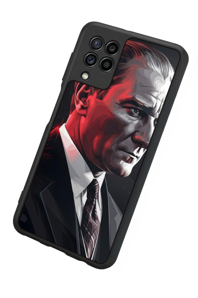 Samsung Galaxy M22 Uyumlu Mustafa Kemal Ataturk Tasarımlı Glossy Premium Kılıf