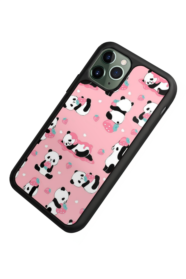 iPhone 11 Pro Max Uyumlu Panda Tasarımlı Glossy Premium Kılıf