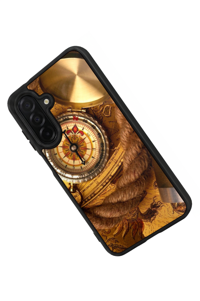 Samsung Galaxy A36 Uyumlu Pusula Tasarımlı Glossy Premium Kılıf