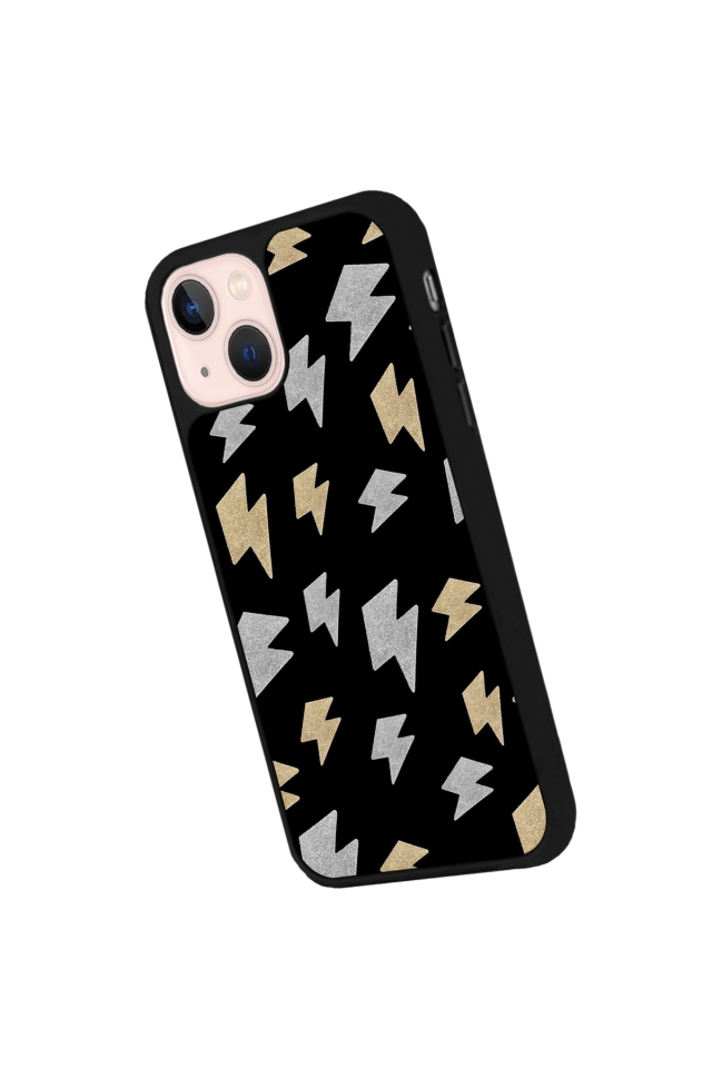 iPhone 15 Plus Uyumlu Simsek Tasarımlı Glossy Premium Kılıf