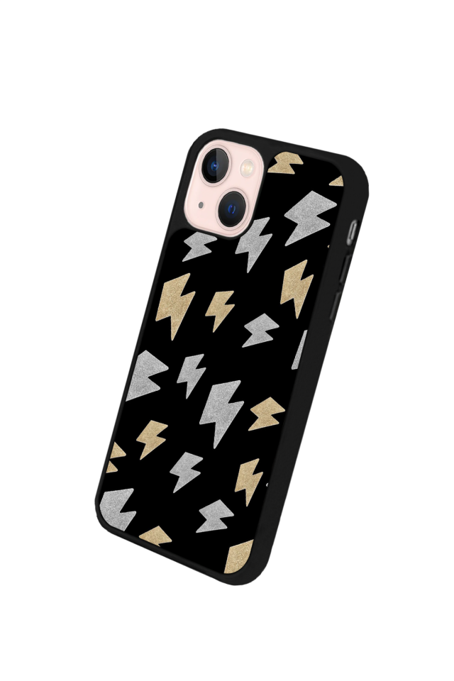 iPhone 15 Plus Uyumlu Simsek Tasarımlı Glossy Premium Kılıf
