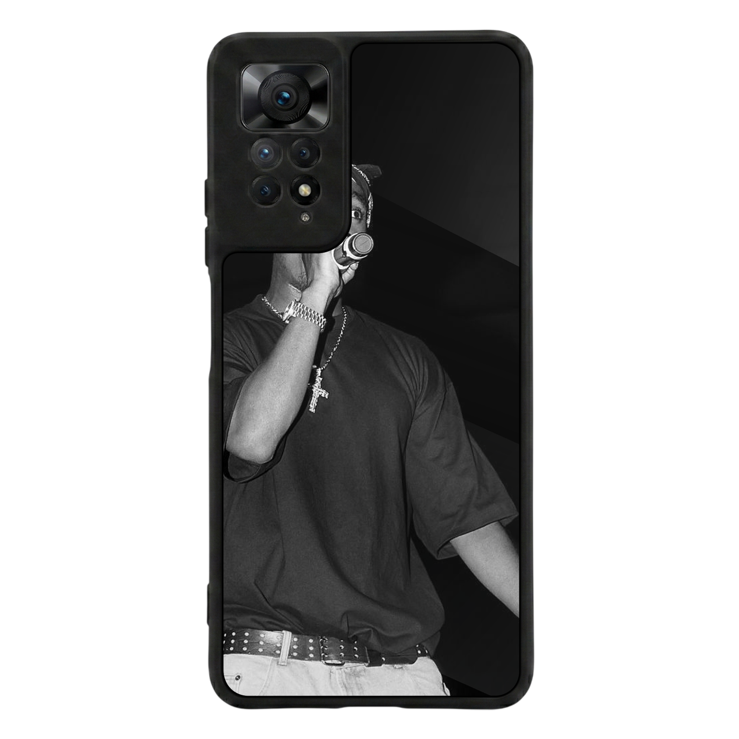 Xiaomi Redmi Note 12 Pro Uyumlu Tupac Tasarımlı Glossy Premium Kılıf