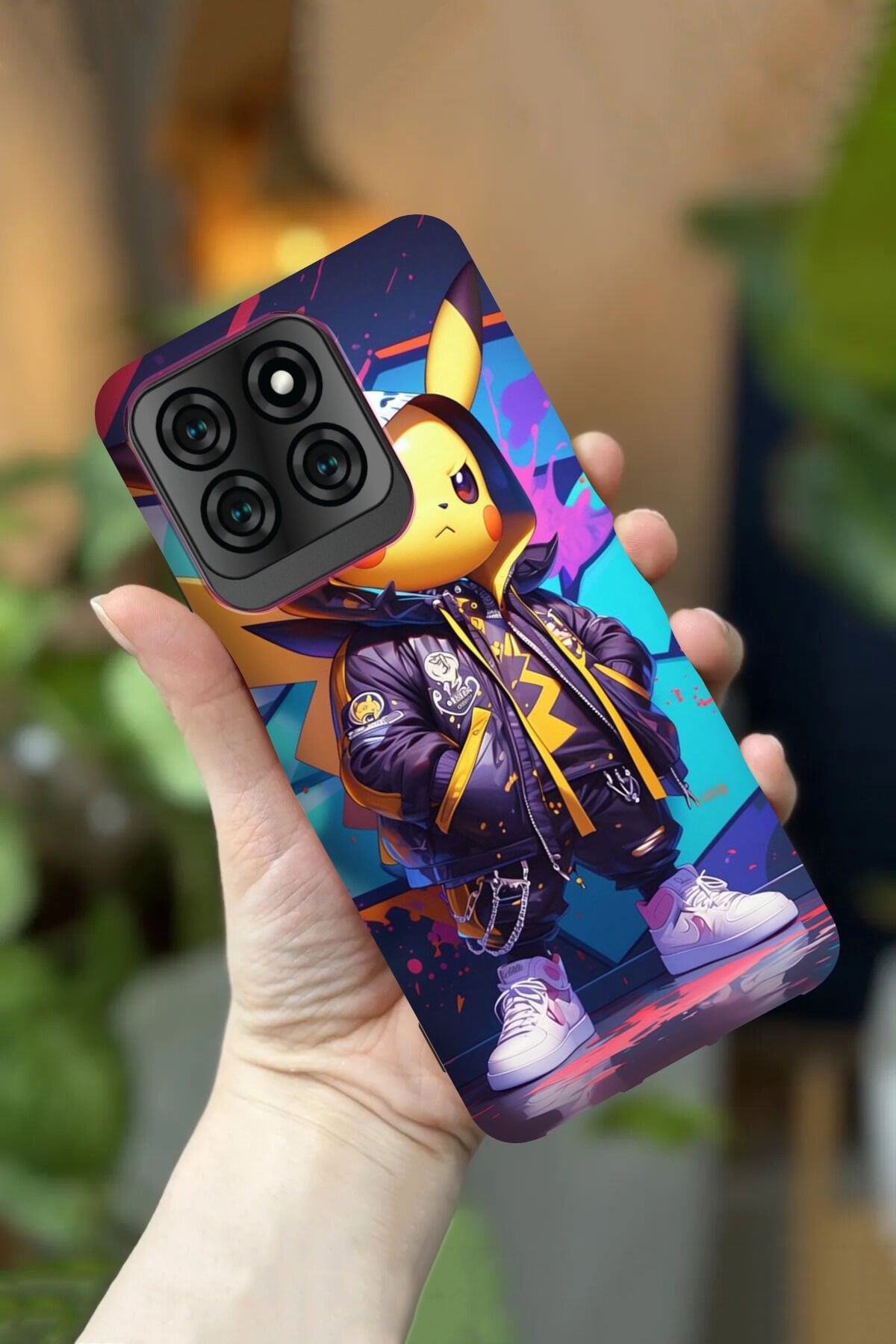 Reeder S71 Uyumlu Kamera Korumalı Pikachu Desenli HD Baskılı Silikon Kılıf