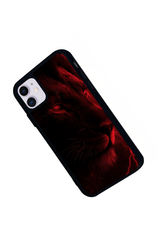 iPhone 11 Uyumlu Aslan Tasarımlı Glossy Premium Kılıf