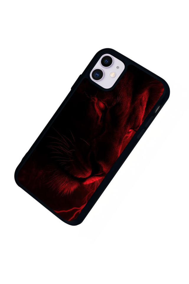 iPhone 11 Uyumlu Aslan Tasarımlı Glossy Premium Kılıf