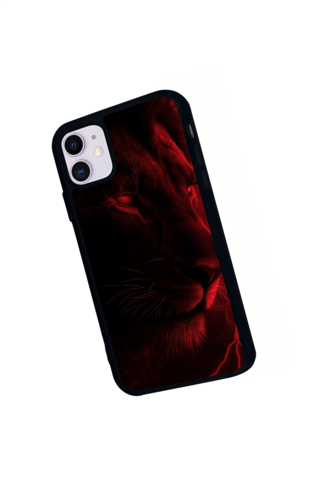 iPhone 11 Uyumlu Aslan Tasarımlı Glossy Premium Kılıf