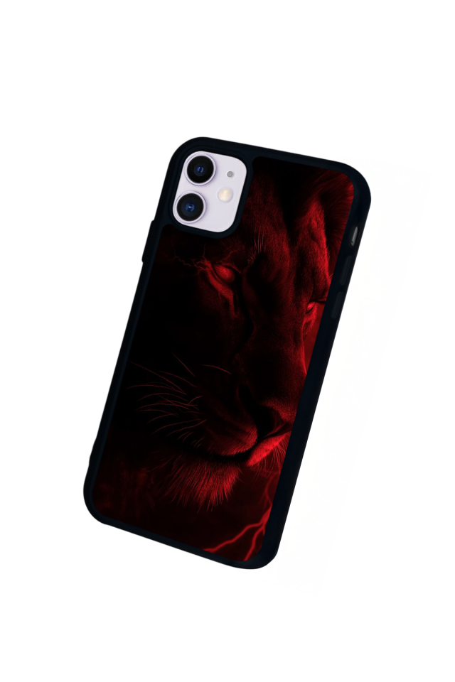 iPhone 11 Uyumlu Aslan Tasarımlı Glossy Premium Kılıf