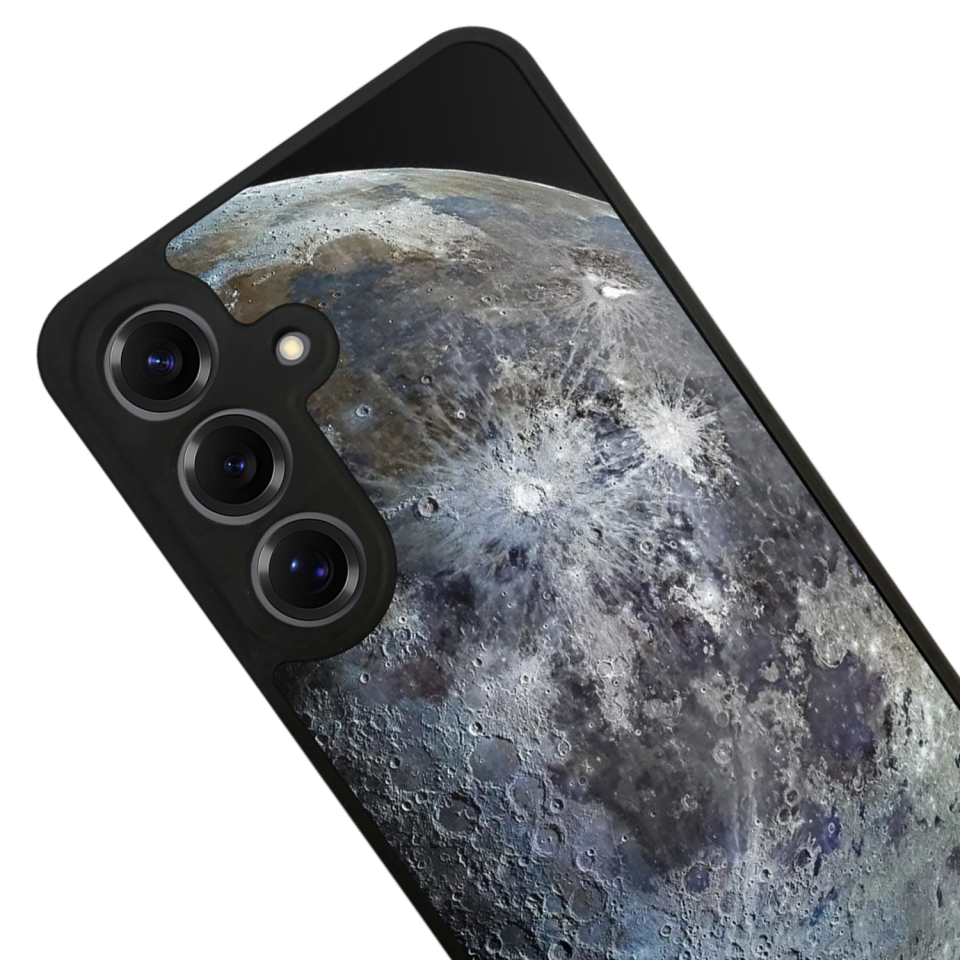 Samsung Galaxy S25 Uyumlu Ay Tasarımlı Glossy Premium Kılıf