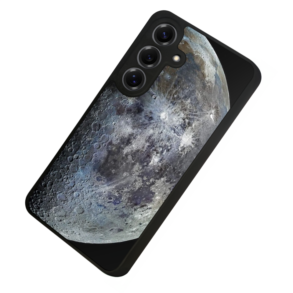 Samsung Galaxy S25 Uyumlu Ay Tasarımlı Glossy Premium Kılıf