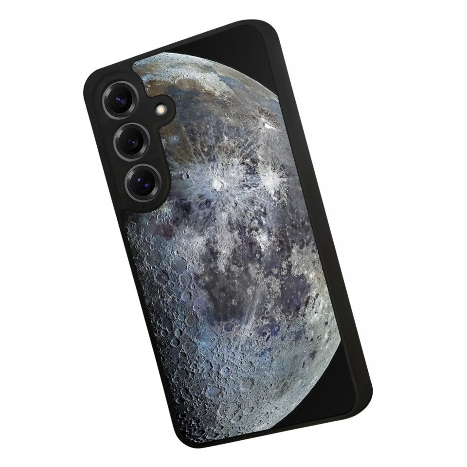 Samsung Galaxy S25 Uyumlu Ay Tasarımlı Glossy Premium Kılıf