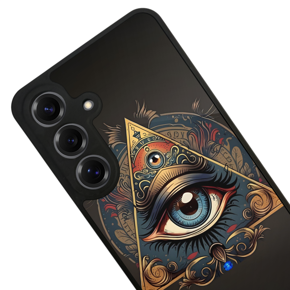 Samsung Galaxy S25 Uyumlu Göz Tasarımlı Glossy Premium Kılıf