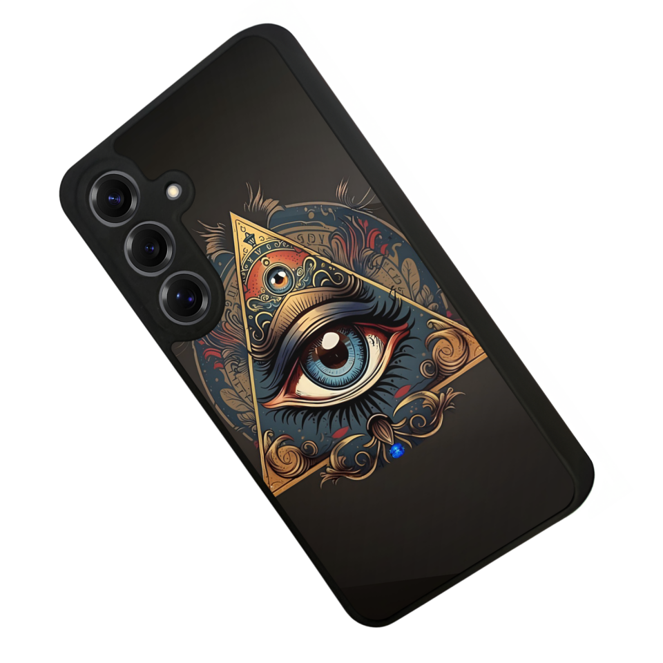 Samsung Galaxy S25 Uyumlu Göz Tasarımlı Glossy Premium Kılıf