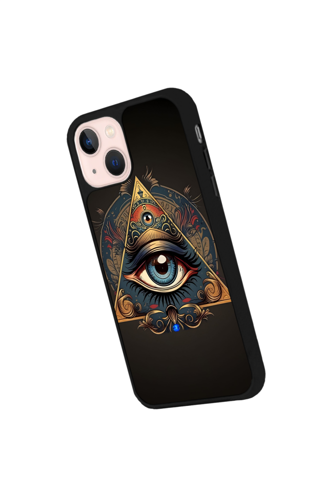 iPhone 13/14 Uyumlu Göz Tasarımlı Glossy Premium Kılıf