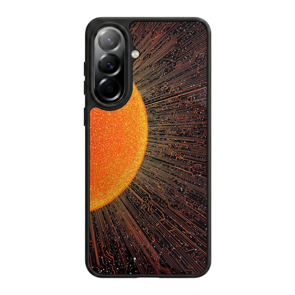 Samsung Galaxy A37 Uyumlu Güneş Tasarımlı Glossy Premium Kılıf