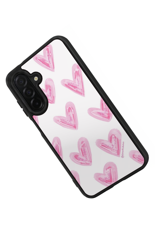 Samsung Galaxy A56 Uyumlu Kalp Love Tasarımlı Glossy Premium Kılıf