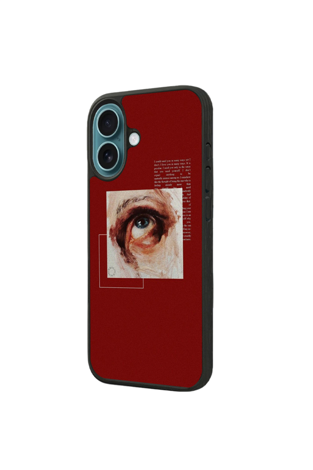 iPhone 16 Uyumlu Kirmizi Tasarımlı Glossy Premium Kılıf