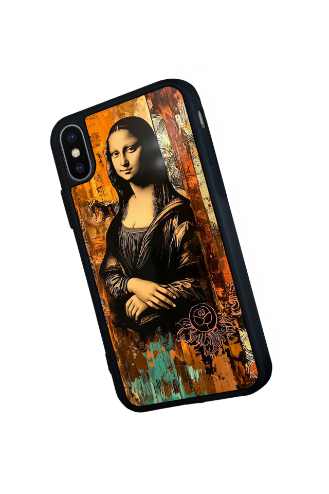 iPhone X/ XS Uyumlu Monalisa Tasarımlı Glossy Premium Kılıf