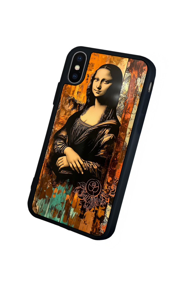 iPhone X/ XS Uyumlu Monalisa Tasarımlı Glossy Premium Kılıf