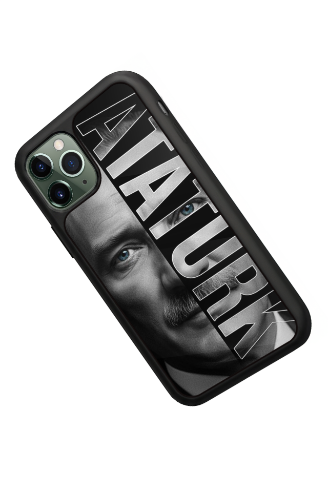 iPhone 11 Pro Uyumlu Mustafa Kemal Ataturk Tasarımlı Glossy Premium Kılıf