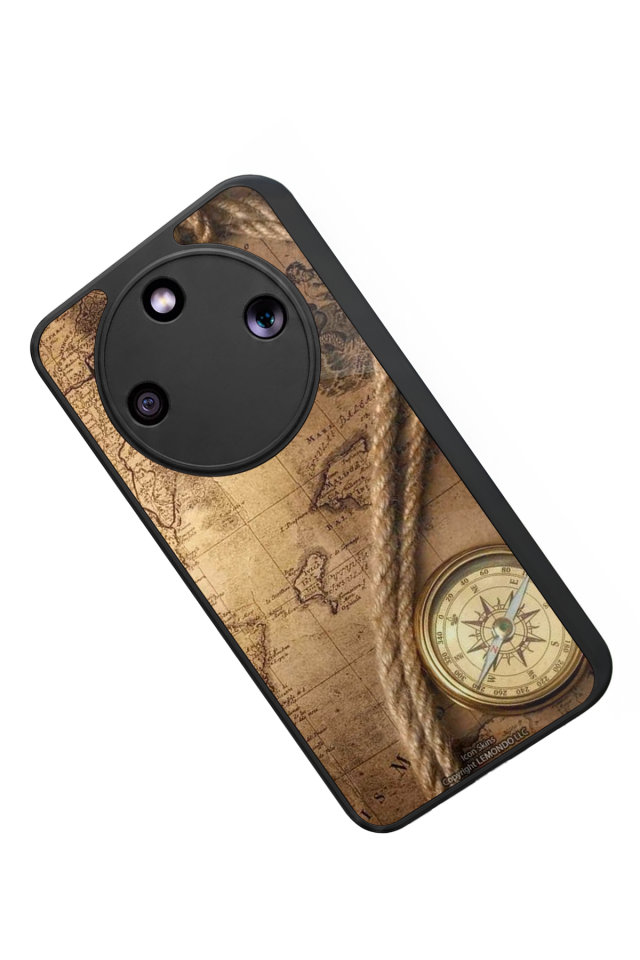 Honor Magic 8 Lite Uyumlu Pusula Tasarımlı Glossy Premium Kılıf