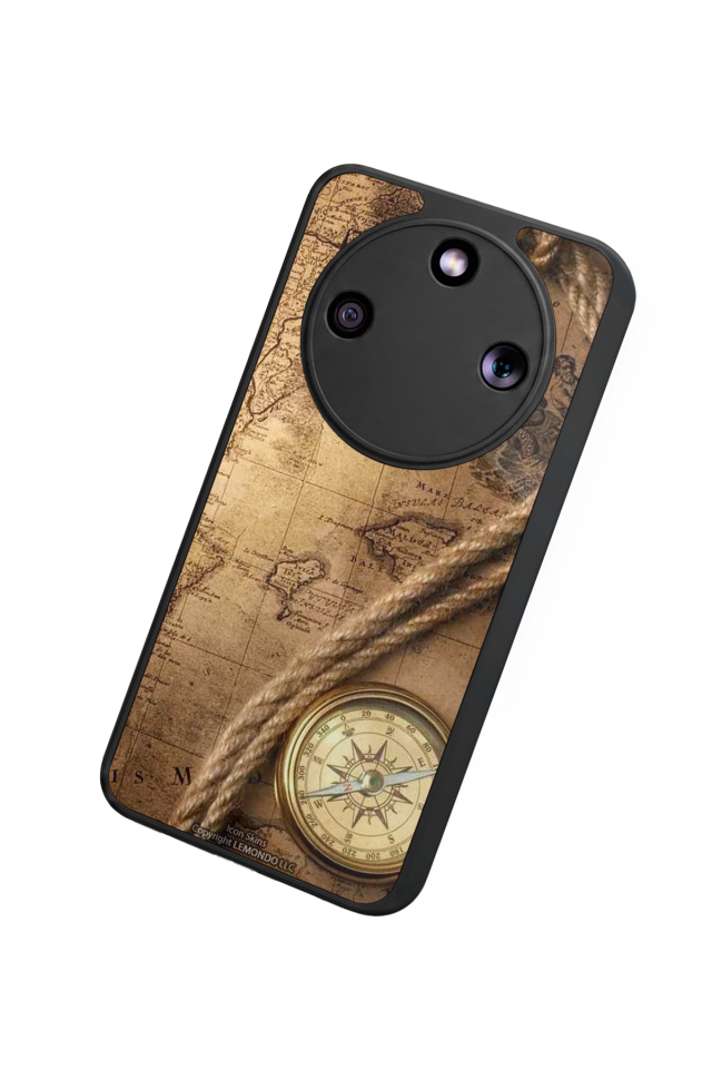 Honor Magic 8 Lite Uyumlu Pusula Tasarımlı Glossy Premium Kılıf