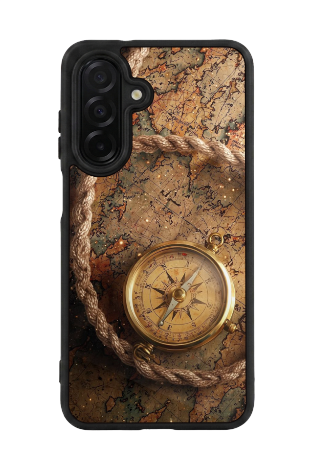 Samsung Galaxy A36 Uyumlu Pusula Tasarımlı Glossy Premium Kılıf