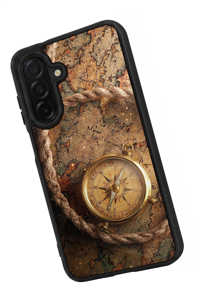 Samsung Galaxy A36 Uyumlu Pusula Tasarımlı Glossy Premium Kılıf