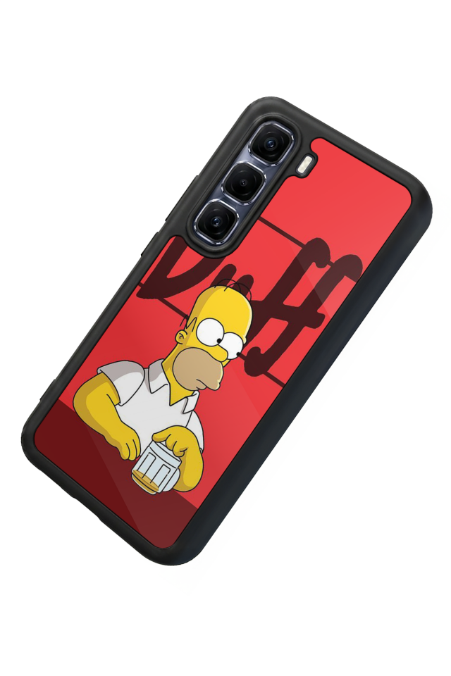 Infinix Hot 60 Pro Plus Uyumlu The Simpsons Tasarımlı Glossy Premium Kılıf