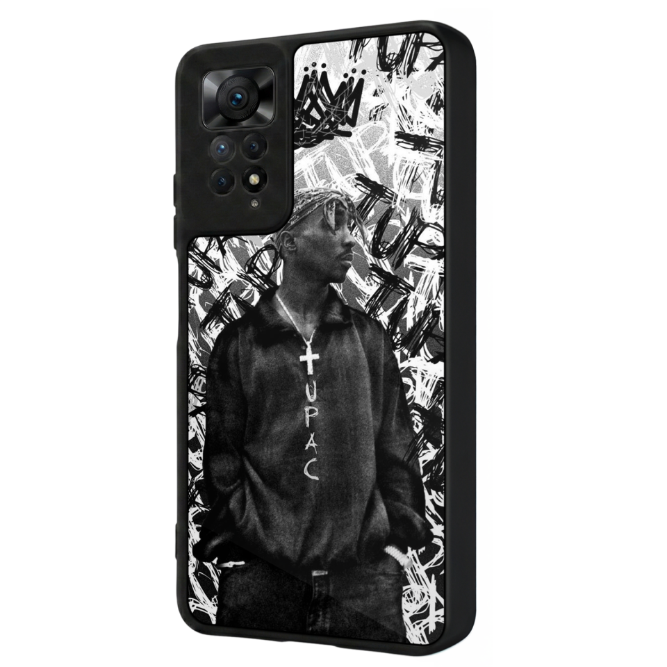 Xiaomi Redmi Note 12 Pro Uyumlu Tupac Tasarımlı Glossy Premium Kılıf