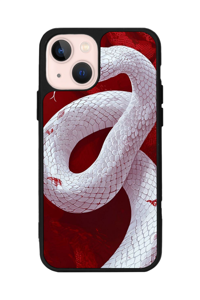 iPhone 13/14 Uyumlu Yılan Tasarımlı Glossy Premium Kılıf