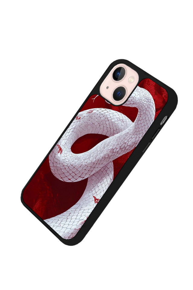 iPhone 13/14 Uyumlu Yılan Tasarımlı Glossy Premium Kılıf